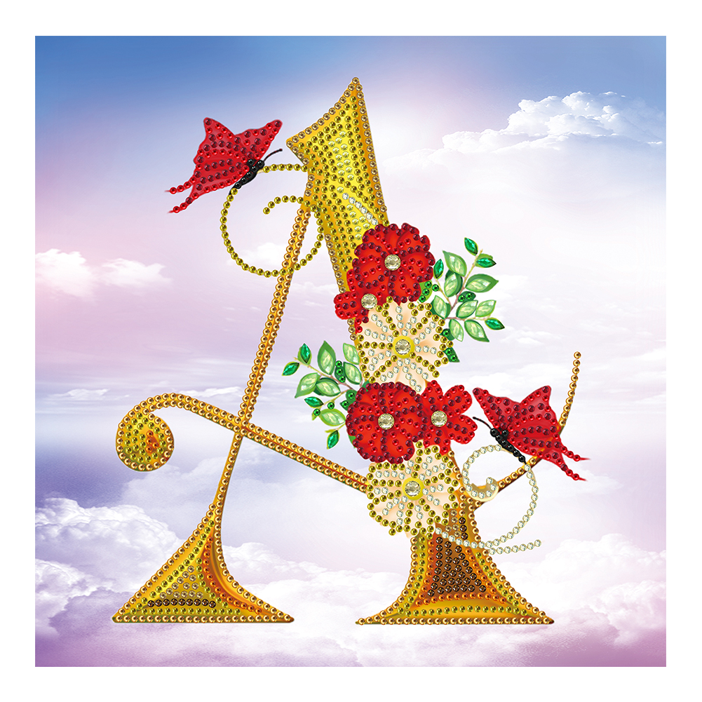 

30*30CM - Round Drill Diamond Painting - Flower A, 501 Original