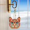 >SALE<5pcs DIY Rhinestone Pendant Handmade Bag Pendant Keyring Jewelry (Fairy Cats)