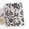 Elegant Black & Beige Floral Shawl Scarf