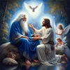 Jesus-11CT Stamped Cross Stitch 45*45cm/17.72*17.72in