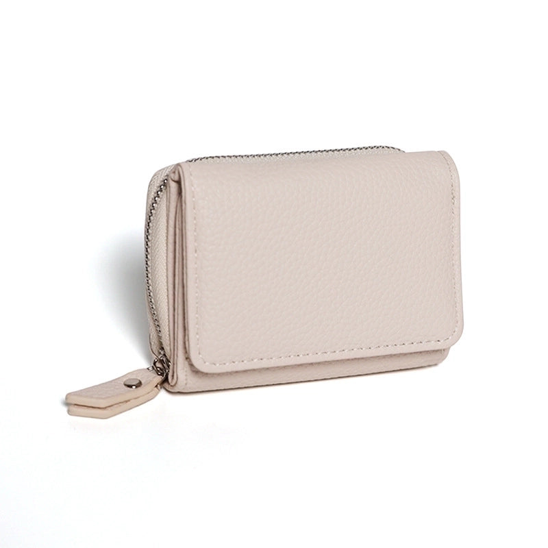 Women’s Solid Color Pu Leather Zipper Wallets