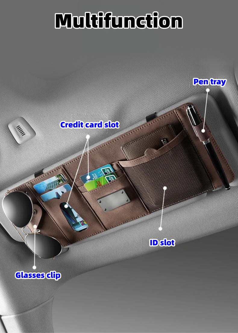 Car sun visor storage rack