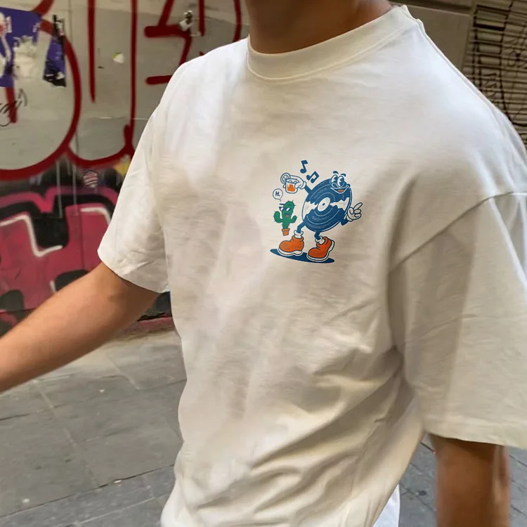 Tequila & Techno Front And Back Printed T-shirt