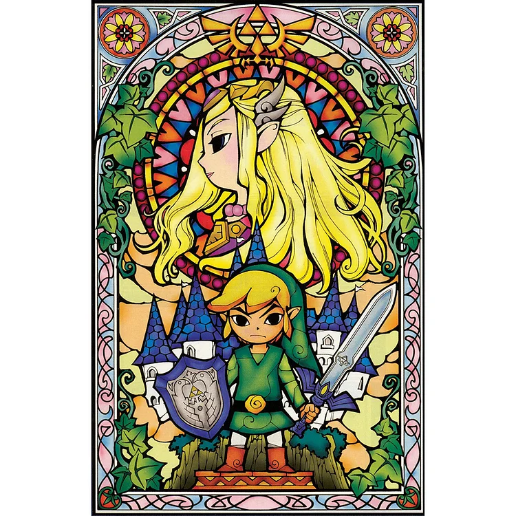 Legend Zelda  Full Round Diamond Painting 30*40CM