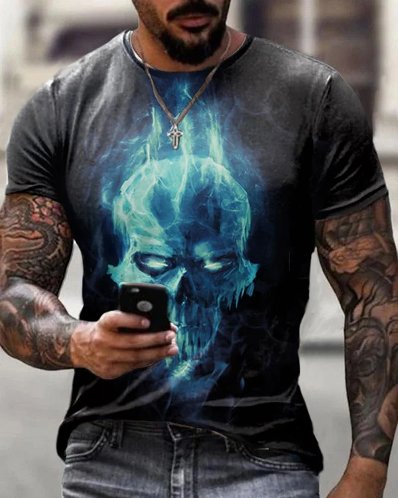 Men Print Casual T-shirts-39