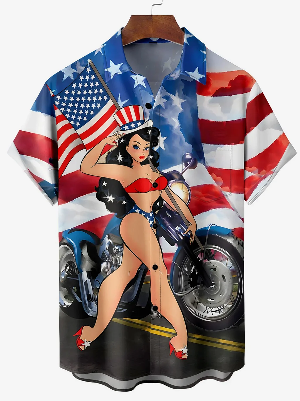 American Flag Beauty Shirt PLUSCLOTHESMAN