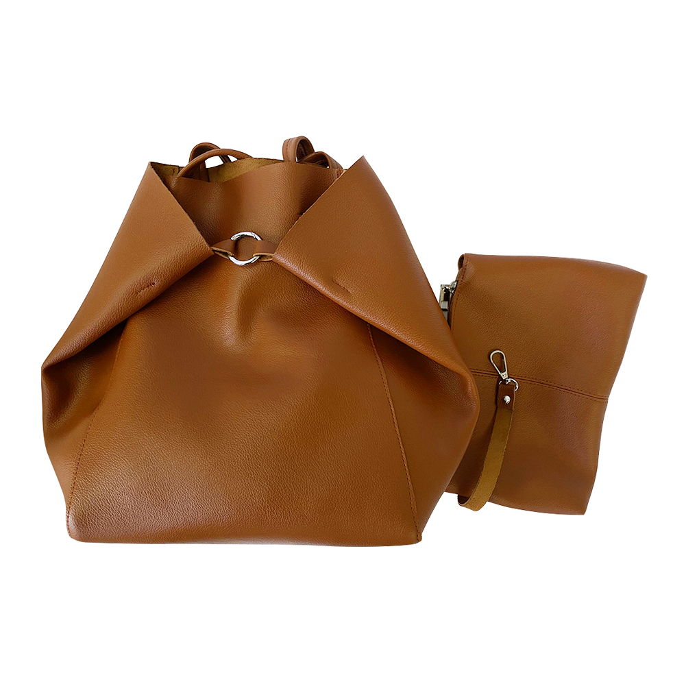 

2pcs Women Solid Color Large Underarm Bag Retro PU Handbag Composite Bag, 501 Original