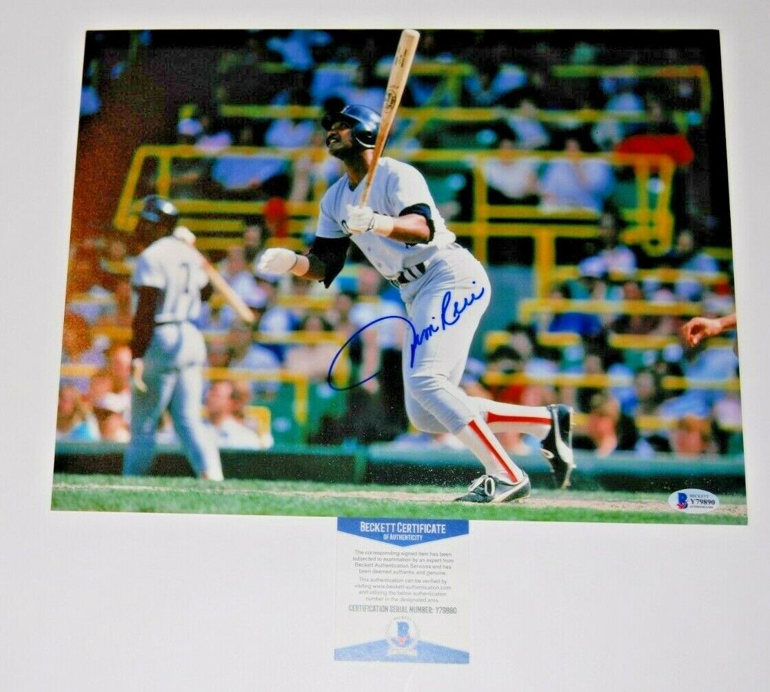 JIM RICE signed (BOSTON RED SOX) autographed baseball 11X14 Photo Poster painting BECKETT BAS #1