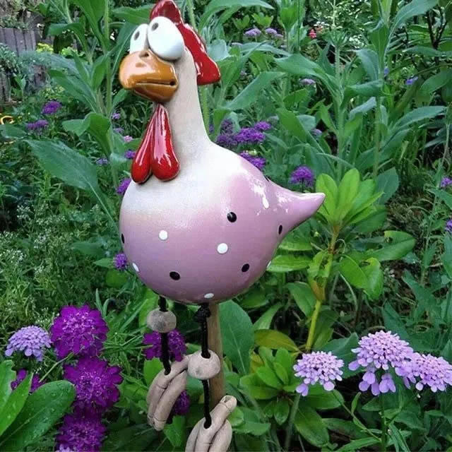 Handmade Chicken Art Resin Garden Decoration