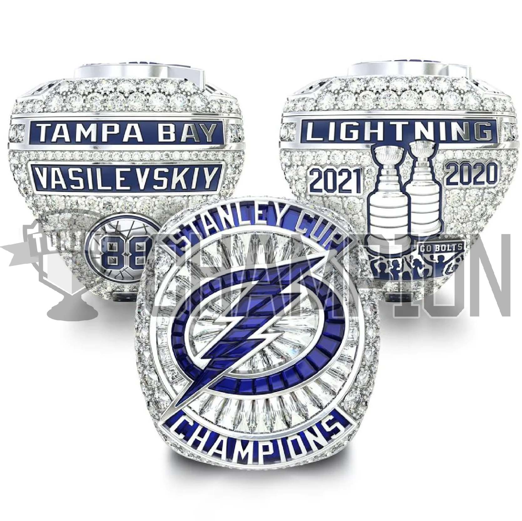 Rico Industries NHL Tampa Bay Lightning 2021 Stanley Cup Champions Metal License Plate Tag