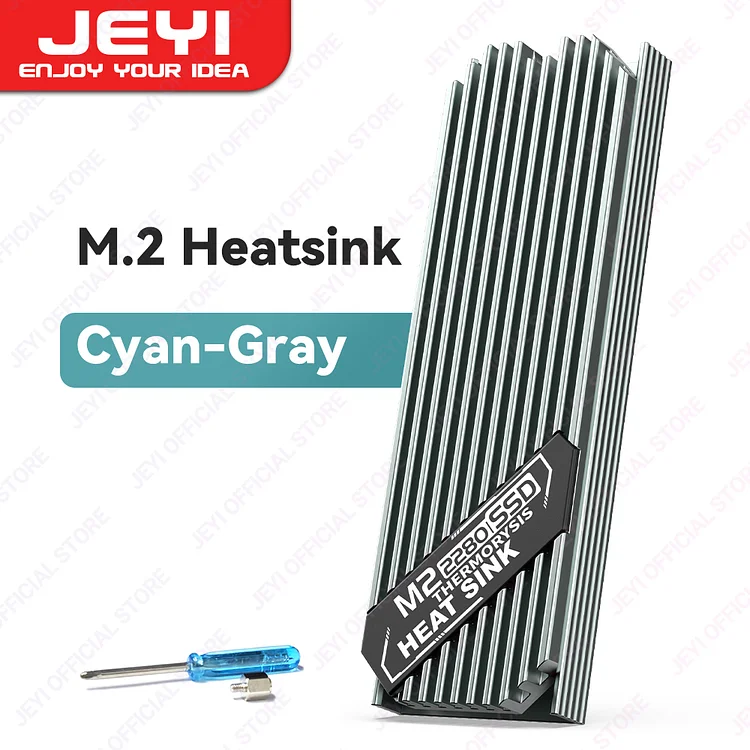 JEYI M.2 2280 SSD heatsink M.2 Heatsink NVMe Cooler with Thermal Silicone pad for PC M.2 PCIE NVMe SSD