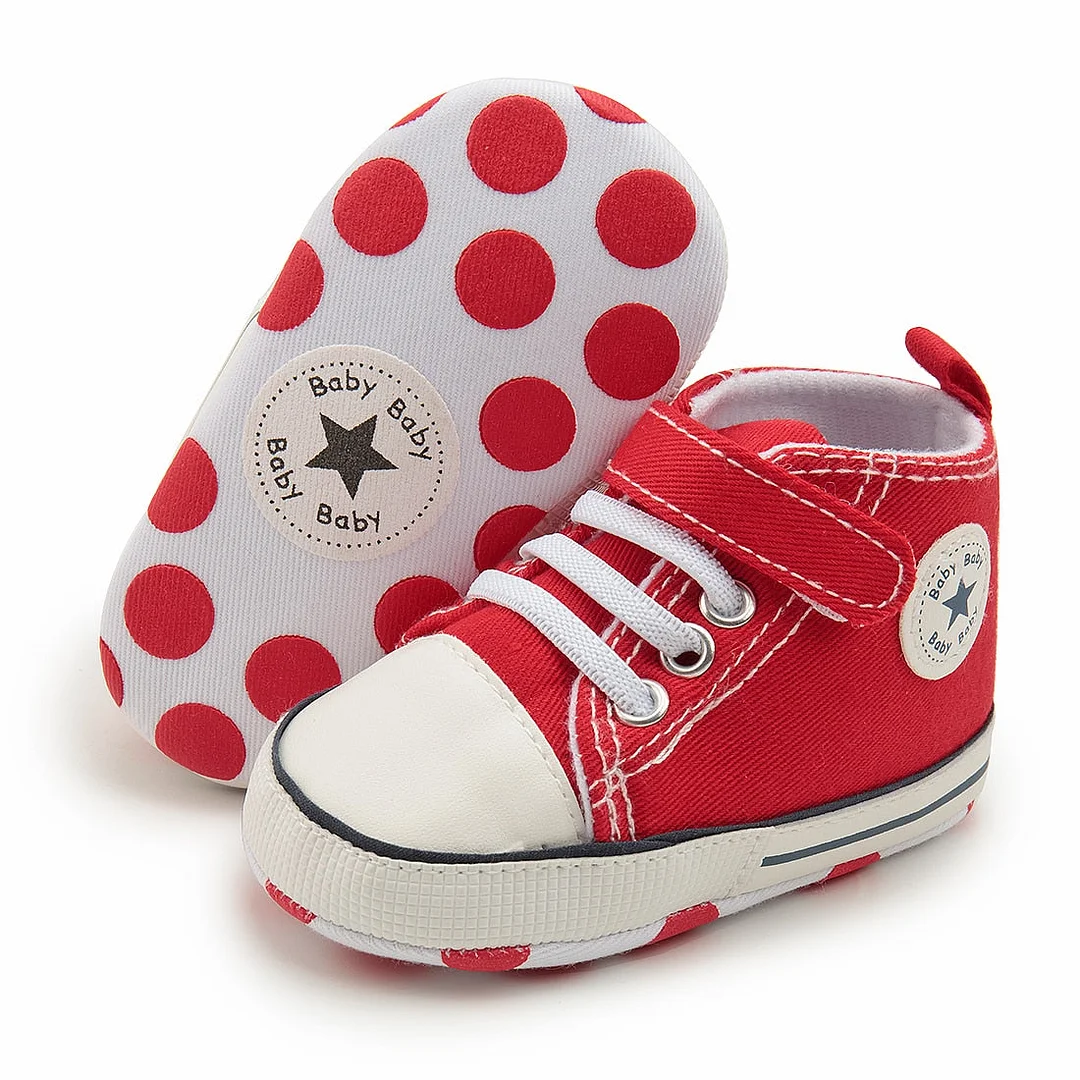 Baby Boys Girls First Walkers Shoes Infant Toddler Soft Sole Anti-slip Baby Shoes Newborn Canvas Baby Sports Sneakers Shoes