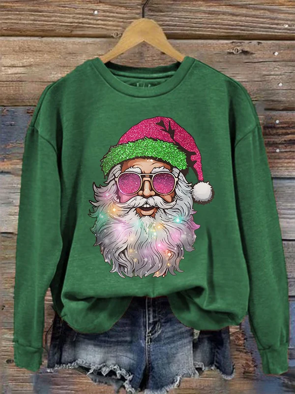 Women's Santa Printed Sweatshirt - BSRTRL0057