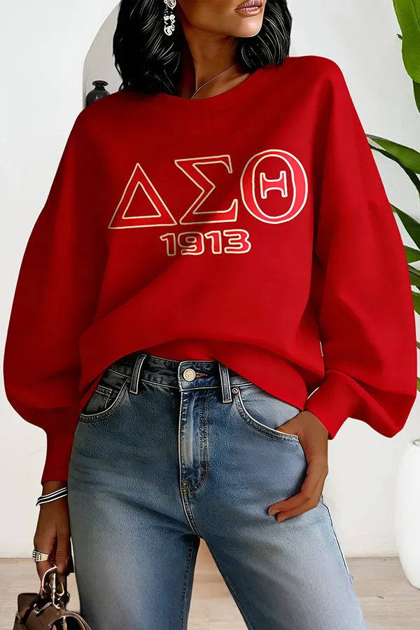 Delta Sigma Theta Sorority Lantern Sleeve Sweatshirt
