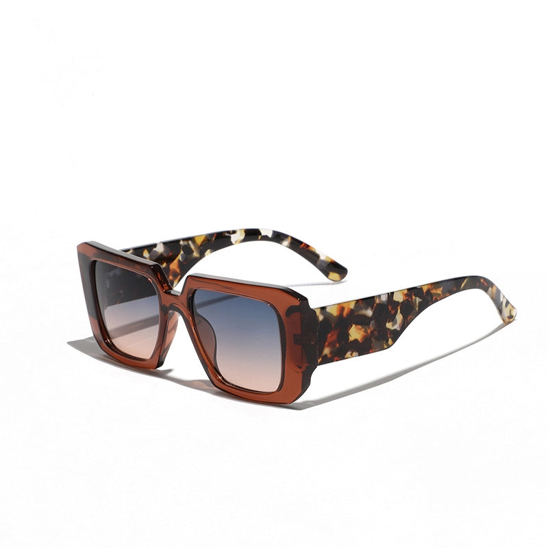 Hip-Hop Streetwear Solid Color Pc Square Full Frame Women's Sunglasses