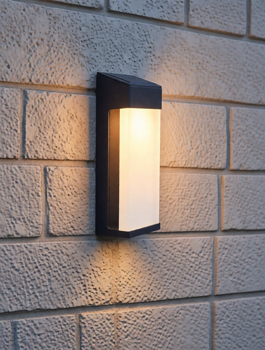 Solar Powered Ice Wall Lamp &ndash; Automatic Night Lighting for Outdoor Walls