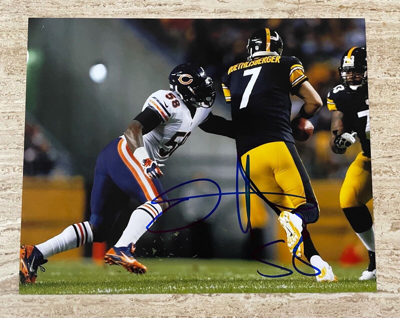 Genos D. J. Williams Chicago Bears Autographed Signed 8X10 Photo Poster painting W/COA