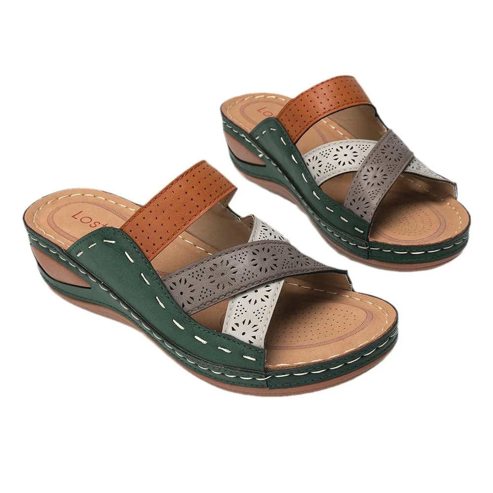 Yyvonne Coloring Lady Cool Slippers Large Yard Fish Mouth Fashion Cross Color Slippers