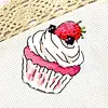 Strawberry Cupcake Fridge Magnet Cross Stitch Kit Gifts tapestrymarket