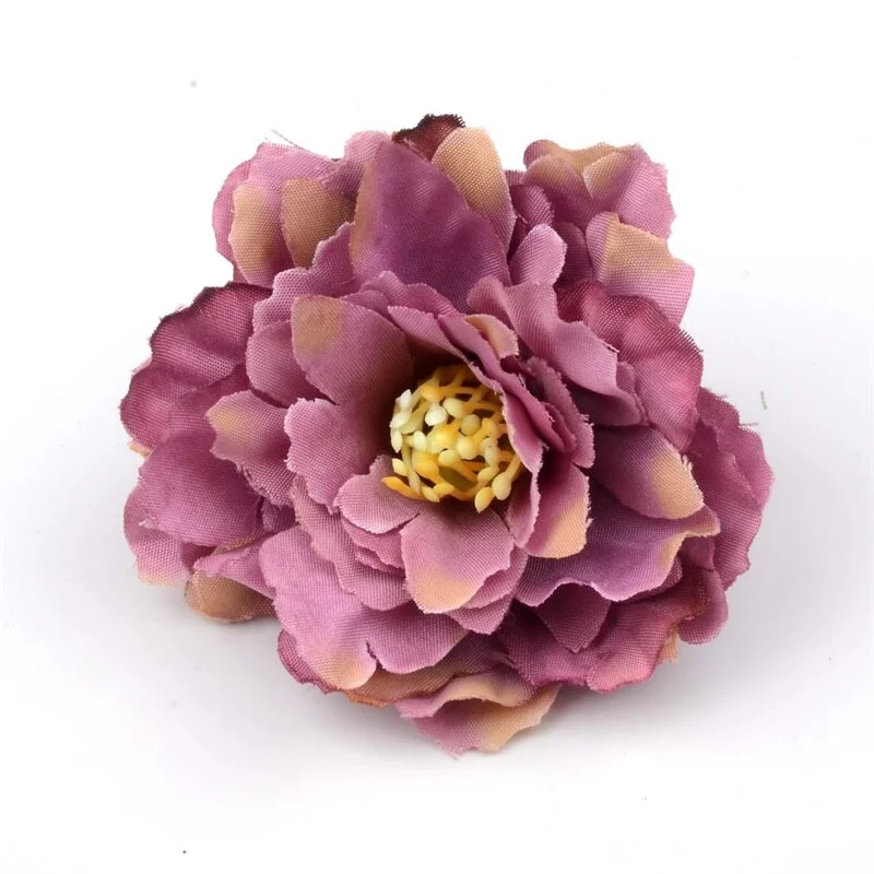 10pcs/lot 6cm Artificial Silk Carnation Flower Heads Wedding Home Decoration DIY Bride Holding flowers Accessories Fake Flowers