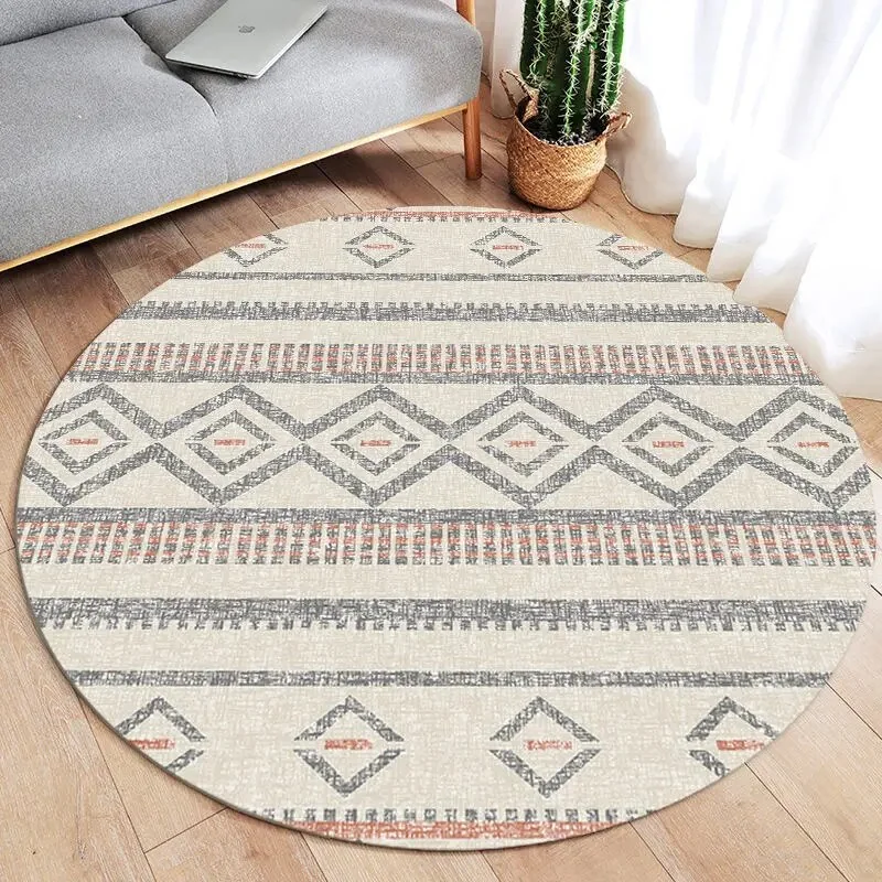 Athvotar Round Carpets Modern Living Room Sofa Coffee Table Rug Simplicity Decoration Bedroom Carpet Kitchen Bathroom Non-slip Rugs