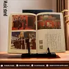 Black reading stand, metal laptop document holder, typing and reading rack