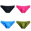 Men's Nylon Solid Contour Pouch Bikini Briefs