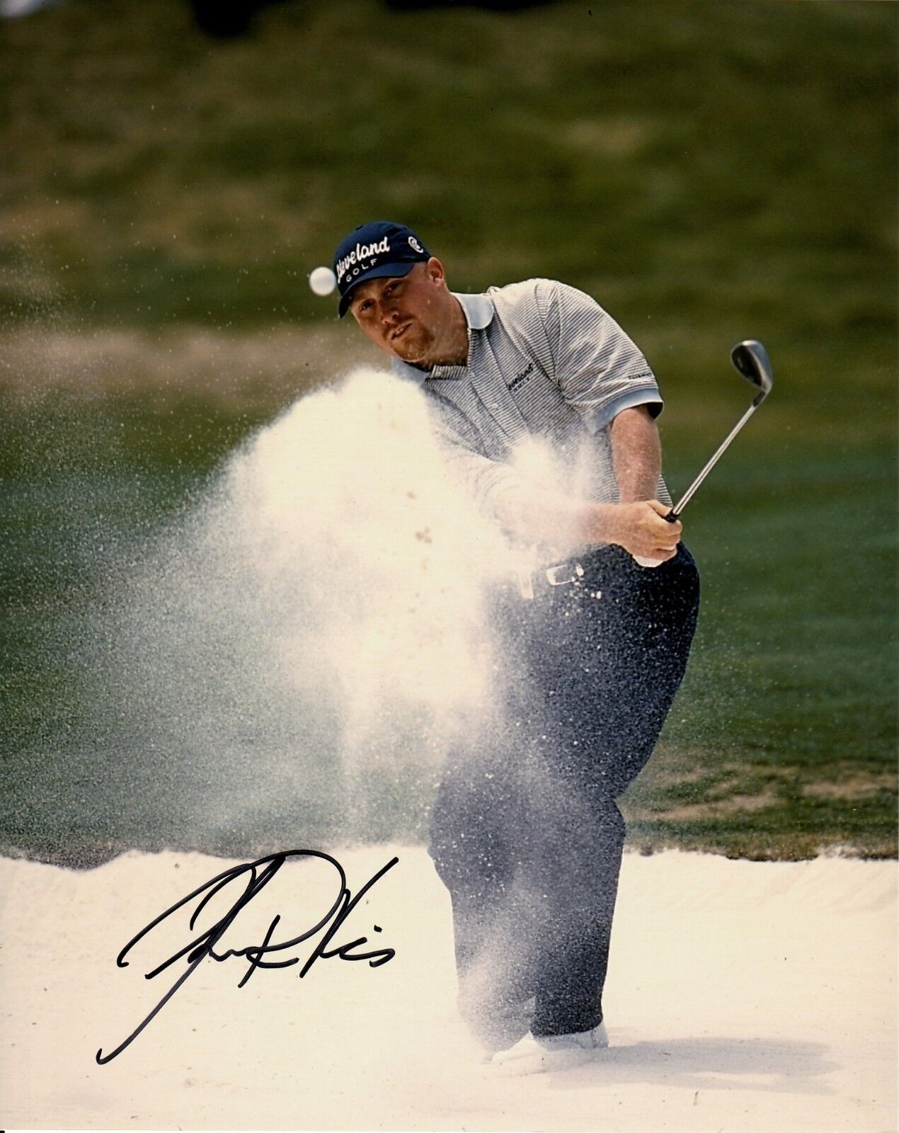 JOHN ROLLINS hand-signed FANTASTIC 8x10 GOLF CLOSEUP authentic w/ UACC RD COA