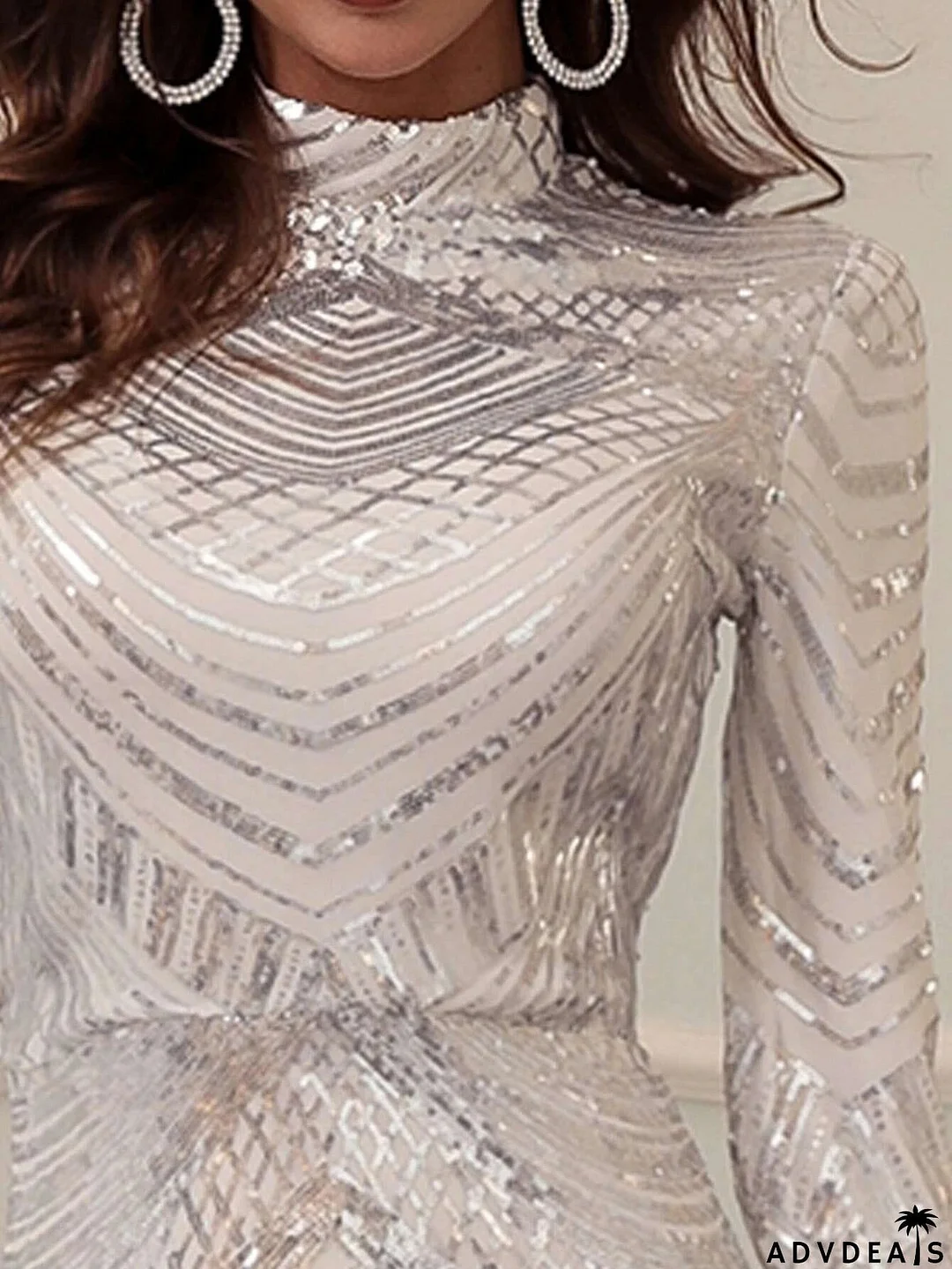 Formal Mermaid Sequin Dress M0649