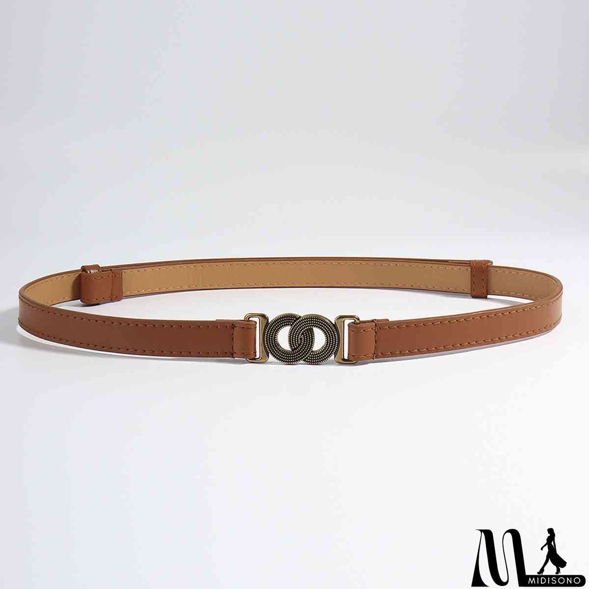 MidiSono - Alloy Buckle PU Belt