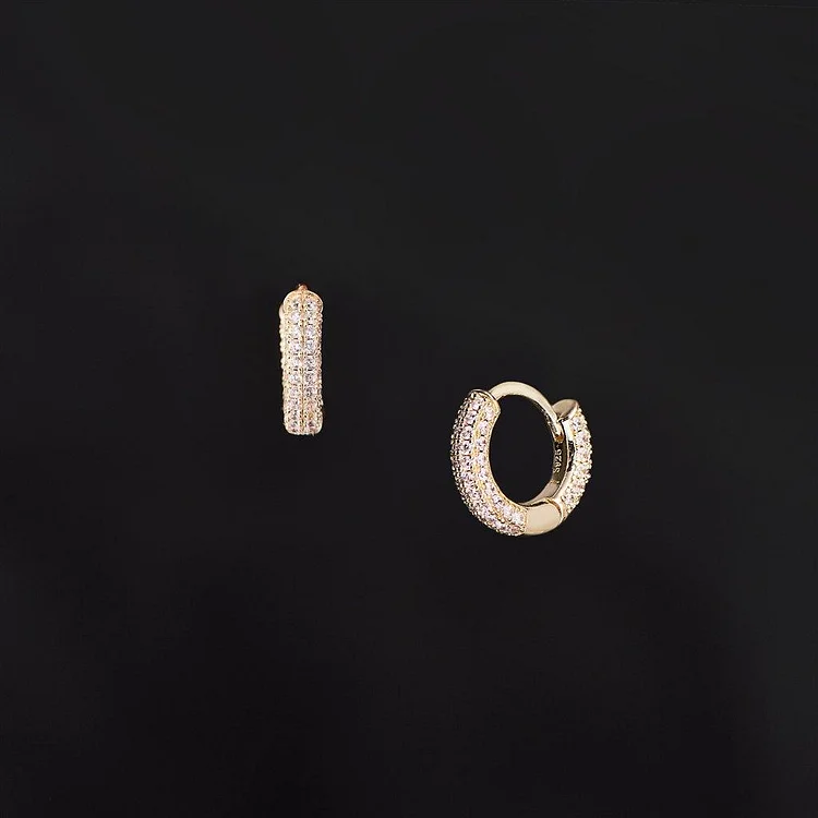 Iced Circle Hoop Earrings
