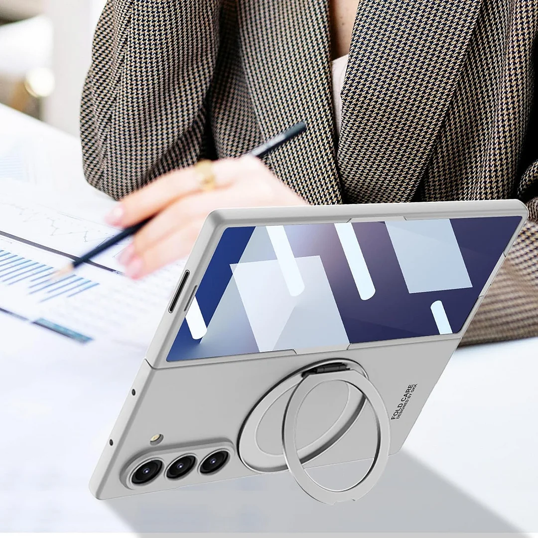 Compatible with Samsung ZFold7/6 mobile phone case 5/4 external 360 rotating bracket magnetic wireless charging ultra-thin protective cover