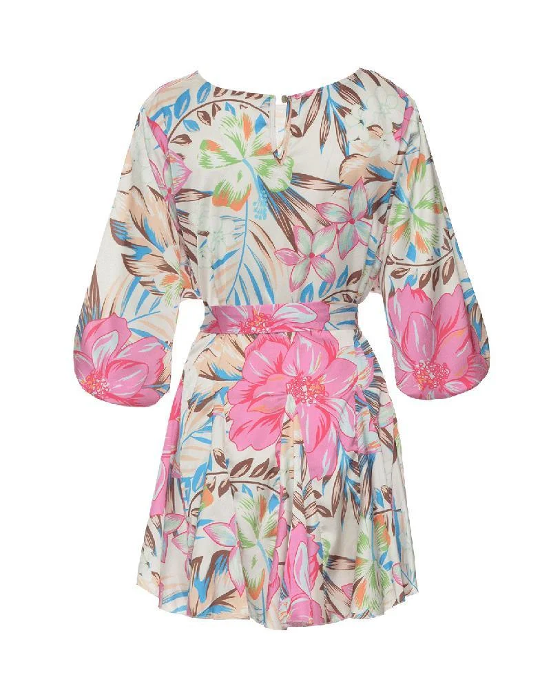 Floral Print Mini A-Line Casual Dress
