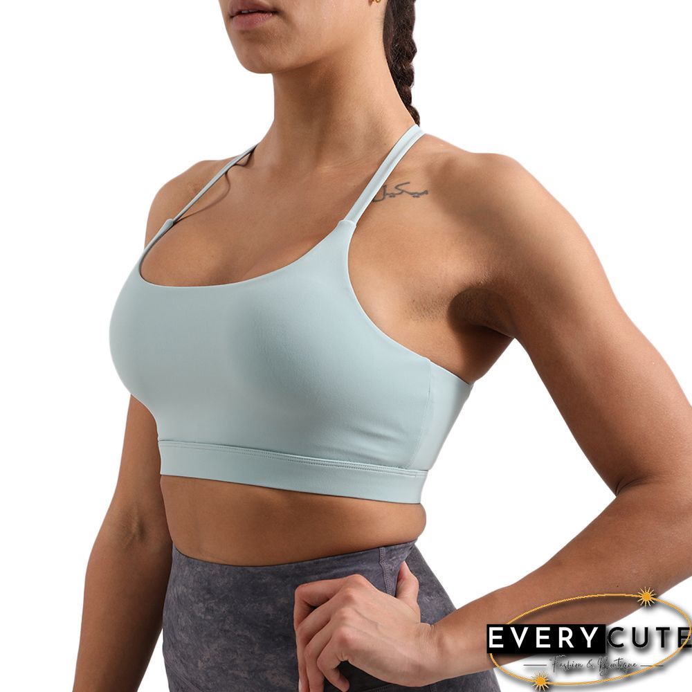 Green Fitness Shockproof Sport Bra