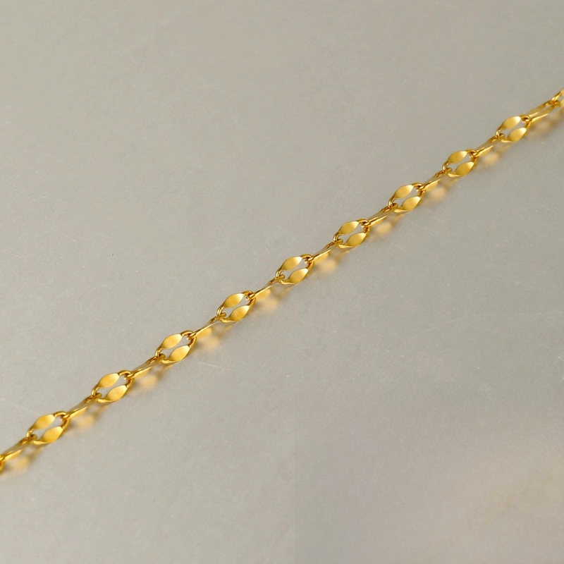 1 Piece 304 Stainless Steel 18K Gold Plated Cable Chain Snake Chain 42+5cm Jewelry Accessories Chain