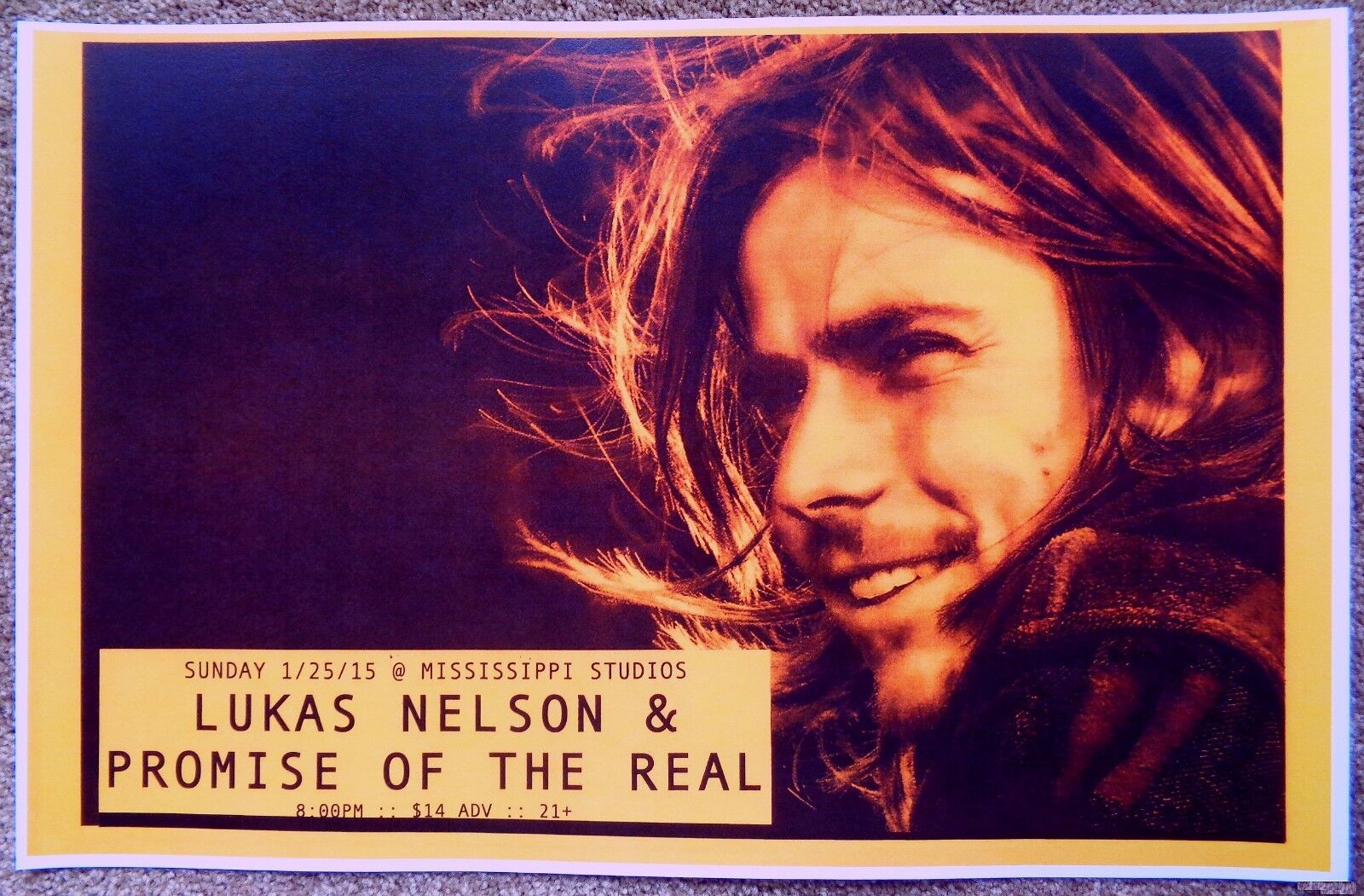 LUKAS NELSON & PROMISE OF THE REAL 2015 Gig POSTER Portland Oregon Concert