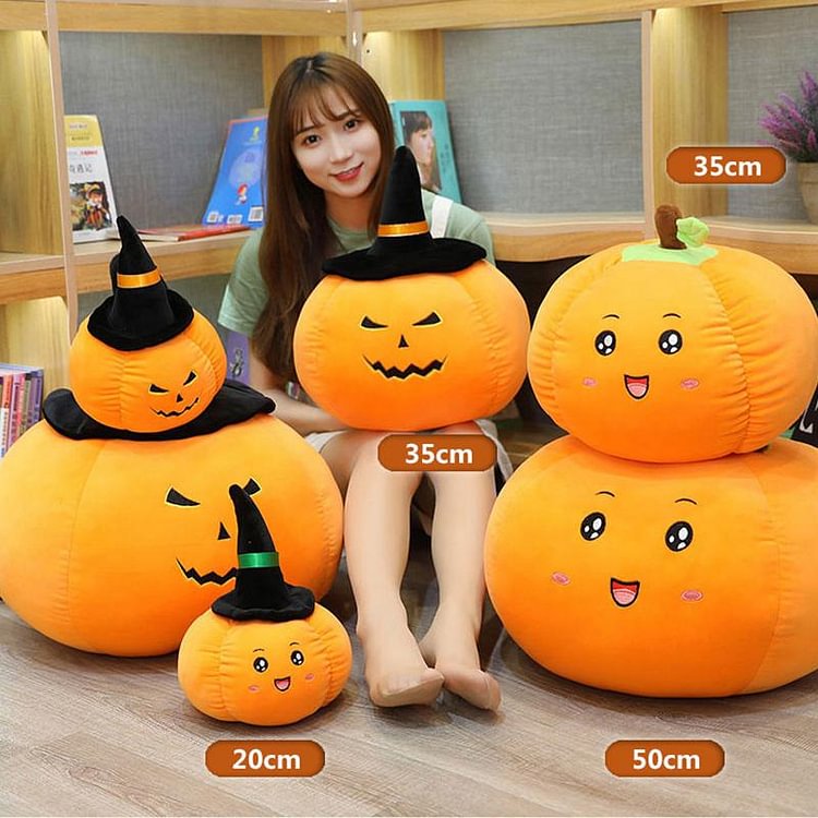 YeahiBaby Pumpkin Shaped Pillow Cushion Stuffed Halloween Toys for Home Decor 1 Pcs 30cm 