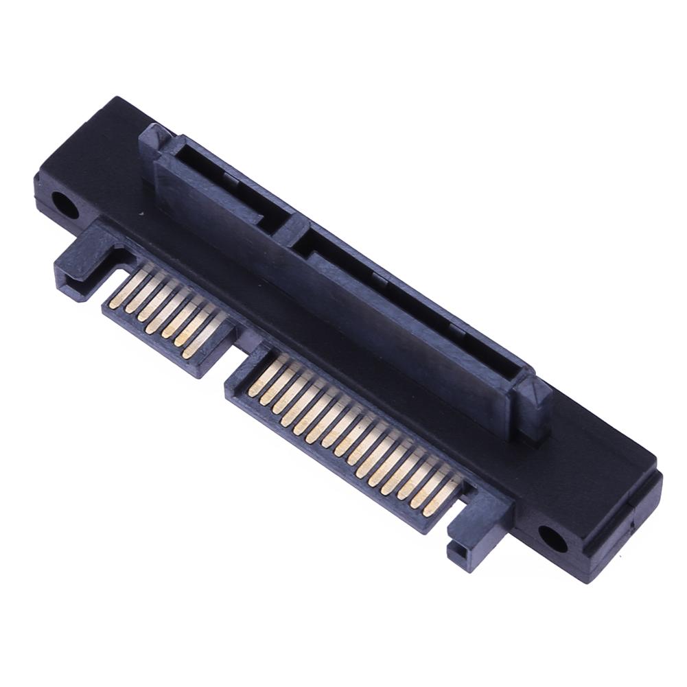 

90° Angle SATA 22Pin(7+15) Male to 22Pin(7+15) Female Extender Adapter, 501 Original