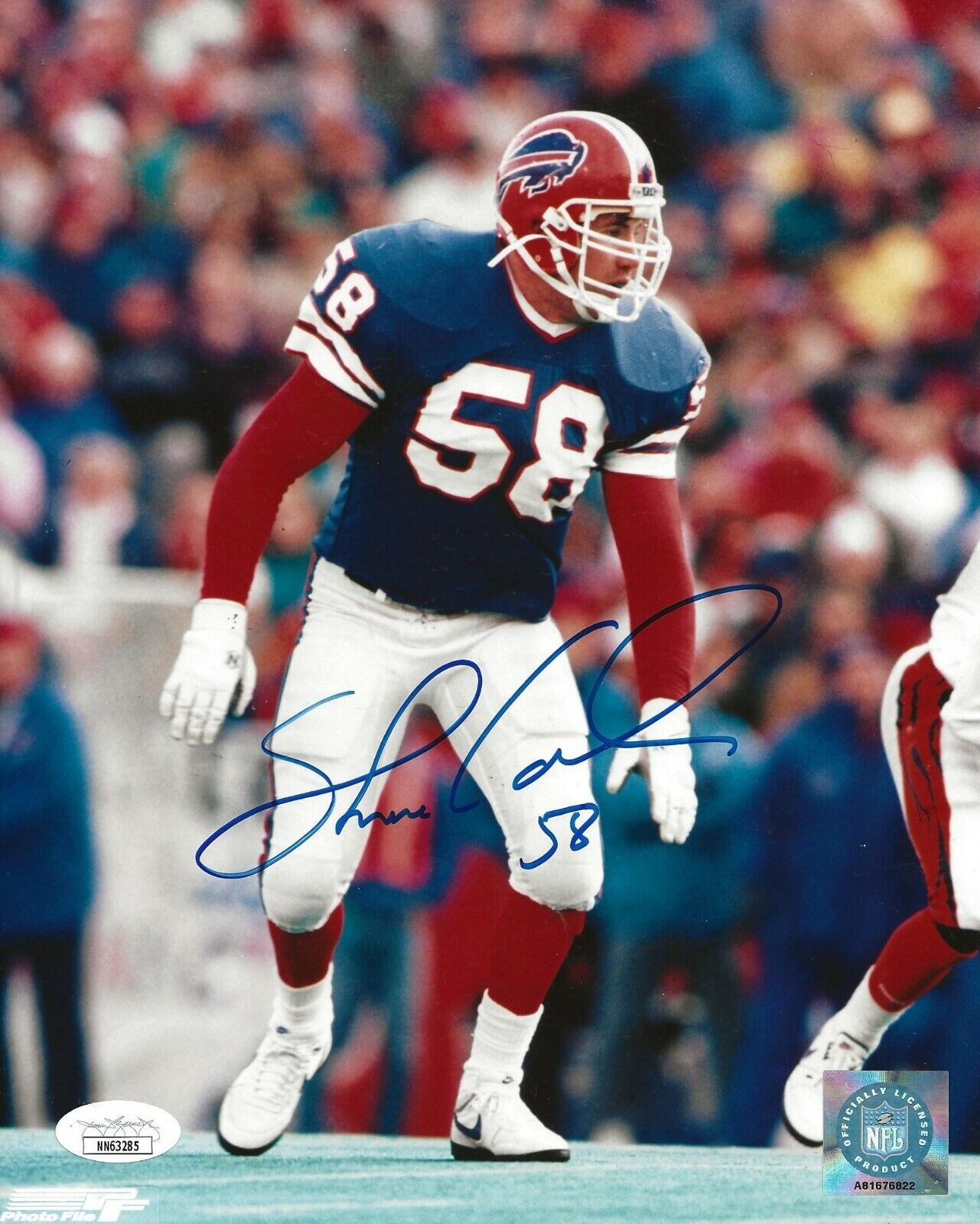 Shane Conlan signed Buffalo Bills 8x10 Photo Poster painting autographed 3 JSA