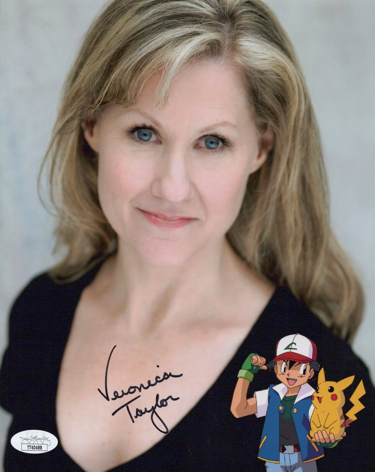 VERONICA TAYLOR Signed 8x10 POKEMON ASH Photo Poster painting Authentic Autograph JSA COA Cert