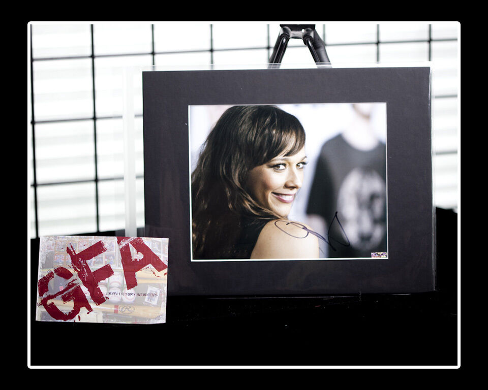 Rashida Jones *Parks and Recreation* Signed Auto 8x10 MATTED Photo Poster painting COA GFA