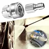 3/8 Inch Power Washer Quick Connect Kit Stainless Steel Adapter Set Power Washer Adapter Fittings Female/Male NPT Thread 12 Pcs 5000 PSI