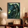 Diamond Painting -DIY Round Drill Woman&Leopard