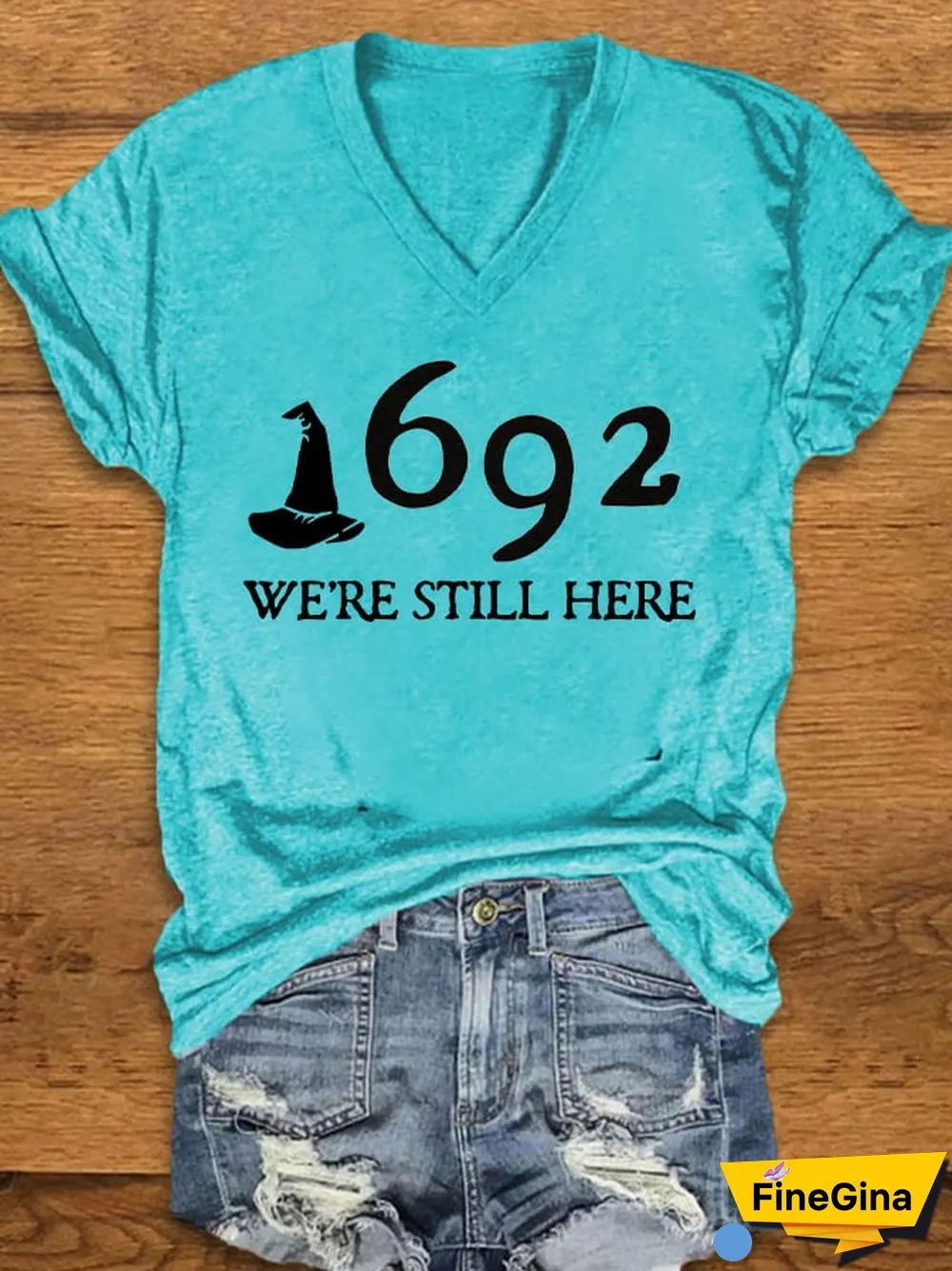 Women's 1692 Salem Witch "We're Still Here" Print T-shirt