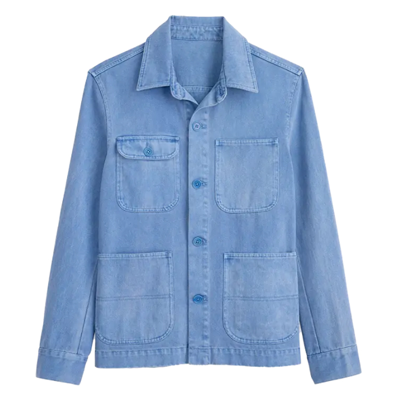 Classic Recycled Denim Work Shirt Jacket