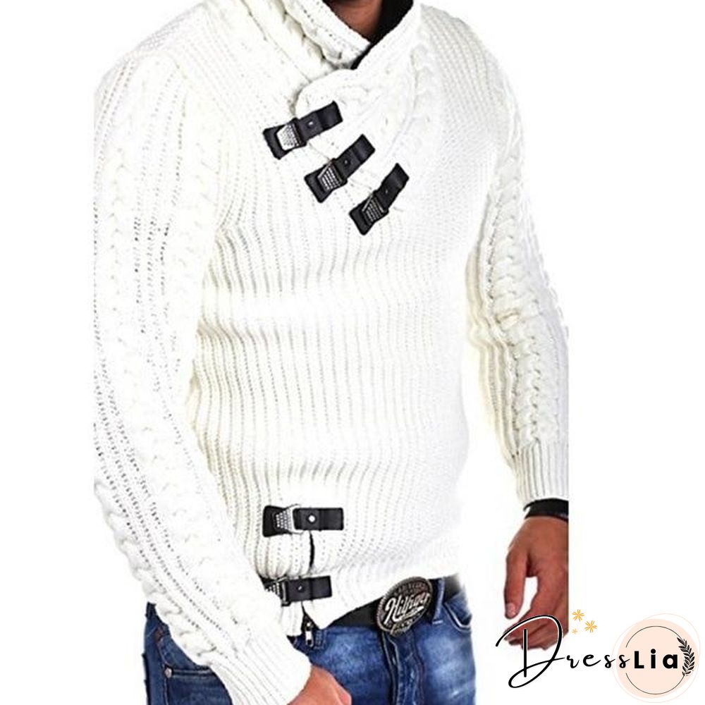 Turtleneck Sweater Men Long Sleeve Knitted Pullovers Soft Warm Basic Man Sweaters