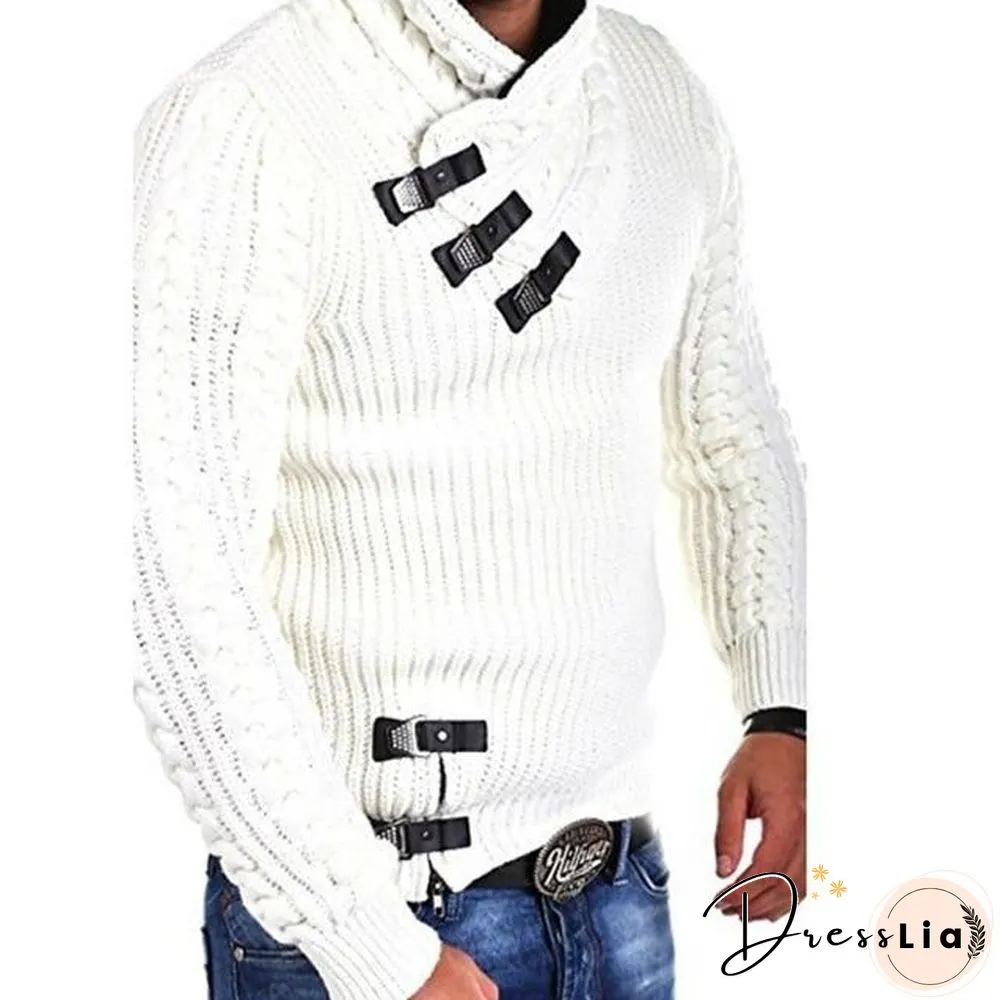 Turtleneck Sweater Men Long Sleeve Knitted Pullovers Soft Warm Basic Man Sweaters