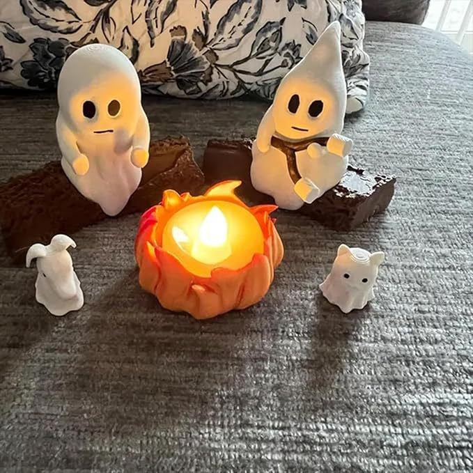 Ghost Campfire Party Night Light