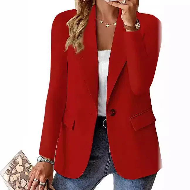 Brownm Brownm Explosion Autumn Long Sleeve Solid Color Cardigan Small Suitcase Woman