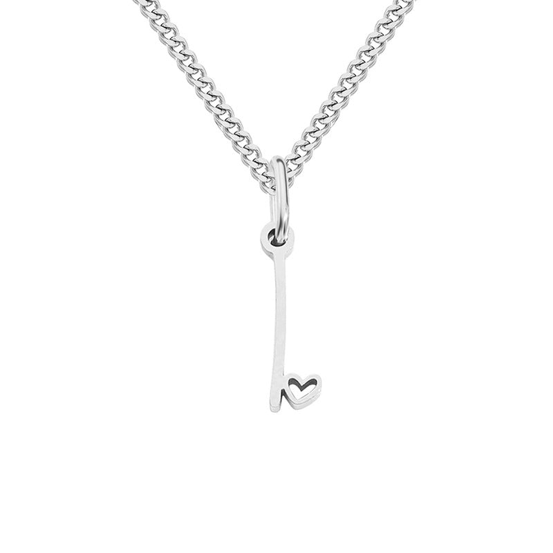 Stainless Steel Minimalist Plating Letter Solid Color Pendant Necklace